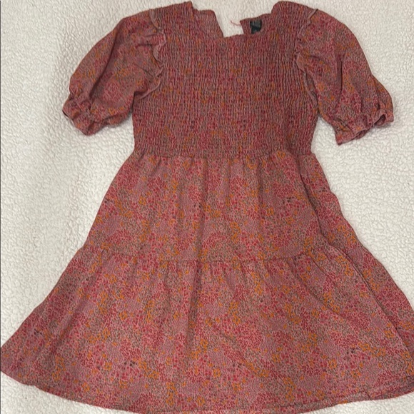Target Orange Puff Sleeve Mini Sundress - Picture 1 of 4